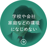 学校や会社家庭などの環境になじめない